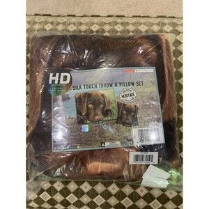 American Heritage Collection LAB DOG THROW AND PILLOW SET NEW